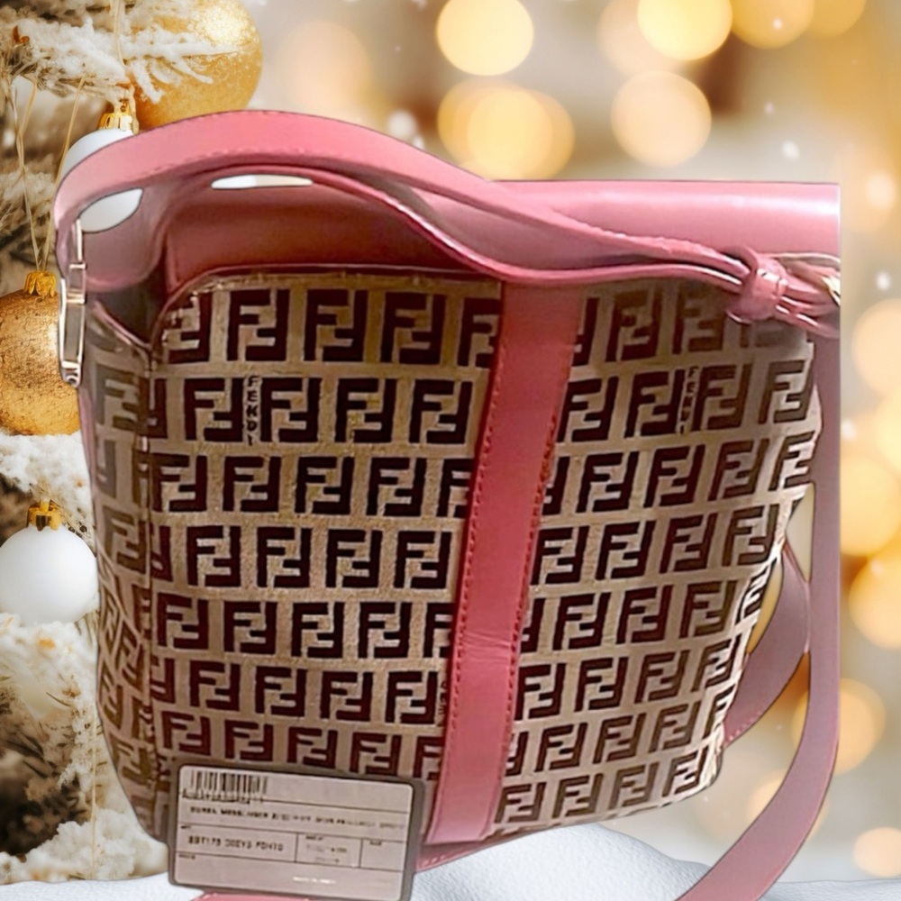 FENDI Tan and Pink Crossbody Bag - Picture 2 of 14